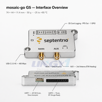 Récepteur GNSS Septentrio Mosaic-go G5 P3H/P3 à double antenne, kit d'évaluation RTK 0,15° de précision, 20 Hz AIM+ anti-brouillage pour la robotique aérienne