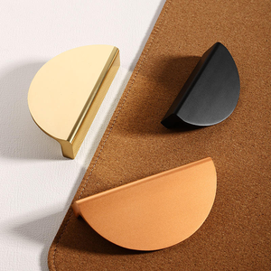 Modern and Simple Semi-circular Aluminum Alloy Paired <b>Black</b> Handle - Product Image 4