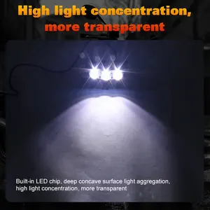 IP68 su geçirmez beyaz lamba vurgulamak 12W harici spot üç baykuş motosiklet için LED far