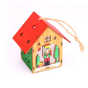 Maison en bois lumineuse à assembler, Casse-Noisette, Ornement de sapin de Noël, Cadeau DIY pour enfants, Maison en bois - Product Image 5
