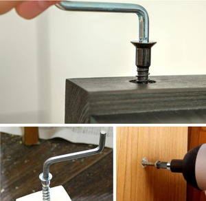 Tornillos confirmados <span class=keywords><strong>M7</strong></span> X 60mm Hex Socket Drive Muebles avellanados Conexión Juego de tornillos autorroscantes Acero al carbono Zinc plateado - Product Image 5