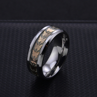 Personalisierter Herrenring aus Edelstahl mit leuchtendem Schmetterlingseffekt, Fingerring-Accessoire für Partys und Dekorationen.