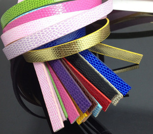 Sangle en <span class=keywords><strong>cuir</strong></span> PU effet peau de serpent DIY 8mm 10mm <span class=keywords><strong>au</strong></span> mètre pour lettres coulissantes, pièce d'accessoire pour bracelet DIY - Product Image 3
