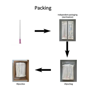 送料無料使い捨て医療用ロングニードルPRP処理ロングステンレススチールニードル18g x 100mm - Product Image 3