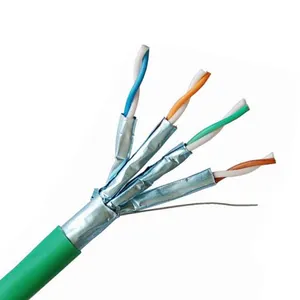 屋内ダブルshieded F/FTP SFTP CAT6a CAT6eネットワークイーサネットcat6ケーブル価格あたり