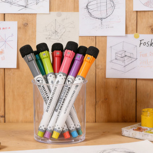 Livraison rapide, écriture fluide, pointe fine, lot de 8 stylos magnétiques pour tableau <span class=keywords><strong>blanc</strong></span> avec gomme intégrée pour une effacement propre sans résidus - Product Image 6