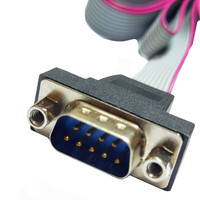 Cable deflector de puerto serial com de 9 pines, cable plano de expansión DB9, macho/DuPont 10P 2,54