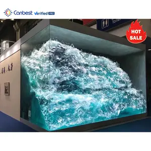 Four Sides Seamless Edge Video Wall 90 Degree Corner Column Pillar Indoor LED Display Screen for Exhibition Fair Trade Show