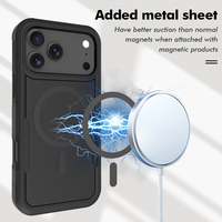Coque antichoc robuste magnétique pour iPhone 18 17 Pro Max, étui hybride TPU PC, protection personnalisée, vente en gros