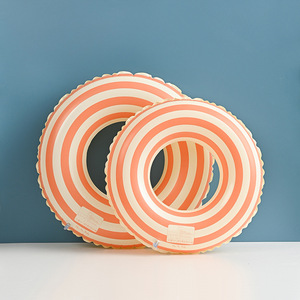 TANYOZHE Anillo de natación inflable para niños, flotador a rayas verdes y blancas para deportes acuáticos - Product Image 2