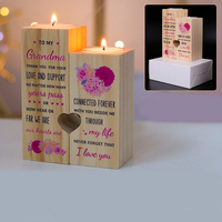 Handgefertigtes Individuelles Holz-Valentinstagsgeschenk für Männer Frauen Paare Romantischer Herzförmiger Hochzeitsdekor Kerzenhalter
