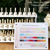 ZRKGEL Vente en gros usine – Kit de vernis gel œil de chat magnétique 60 couleurs avec perles de verre – OEM/ODM disponible – Vernis gel œil de chat sans TPO ni HEMA