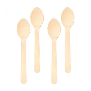 Cucchiaio piccolo legno giapponese biodegradabile monouso minimalista omaggi cucchiai di legno per Bento Cake smalto a mano A2U