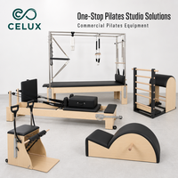 Baril d'escalade Pilates Celux Premium en bois d'érable massif avec structure métallique robuste, équipement de studio professionnel