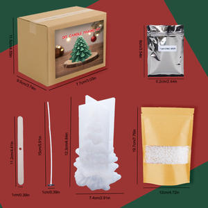 TIMESRUI Kit de fabrication de bougies d'<span class=keywords><strong>arbre</strong></span> de Noël créatif Bougies de cire en forme d'<span class=keywords><strong>arbre</strong></span> 3D Set de démarrage pour bricolage Décoration maison <span class=keywords><strong>Arbre</strong></span> de Noël - Product Image 2