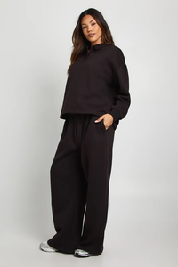 Women's <strong>Maternity</strong> Collared Button Down Sweatshirt &amp; Wide Leg Tracksuit Breathable Autumn Wear Lounge Wear - Product Image 5
