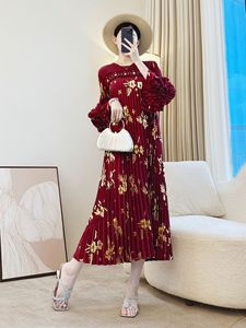 Otoño nuevo elegante vestido informal de moda para damas estilo chino de gama alta con estilo extranjero vestido de mujer plisado Suelto - Product Image 5