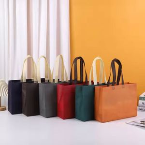 Sac fourre-tout non tissé à poignée croisée, grande capacité de charge, réutilisable pour livres de bibliothèque et usage intensif - Product Image 1