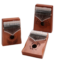 17 Keys Kalimba Thumb Piano Mahogany Material Portable Outdoor Musical Instrument