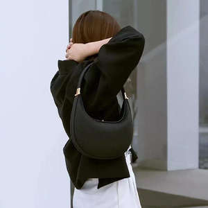 Sac à main mini tendance de haute qualité 2026 avec bandoulière en cuir pleine fleur demi-lune - Product Image 4