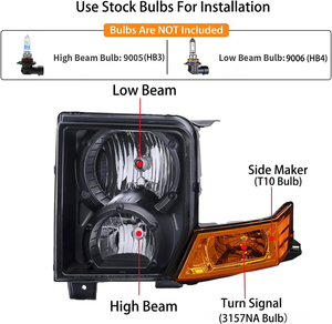Faro Delantero para <span class=keywords><strong>Jeep</strong></span> <span class=keywords><strong>Commander</strong></span> <span class=keywords><strong>2006</strong></span>-2010, Luz de Conducción, Faros Delanteros, Faro Halógeno, Piezas de Automóvil, CH2519117 CH2518117 - Product Image 3
