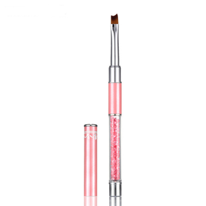 1pc Pink Rhinestone Handle Nail Art Brush Private Label Custom Liner Painting Nylon Hair Salon Manicure Nail Art Brush Pen - Product Image 1