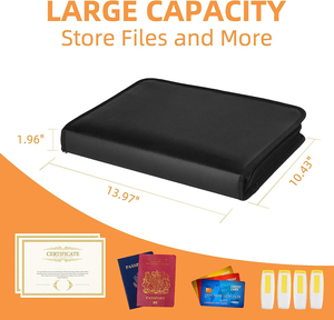 Organizador de archivos de acordeón Carpeta de archivos ignífuga con cremallera y pestañas Carpeta de archivos expandible de 12 bolsillos - Product Image 2