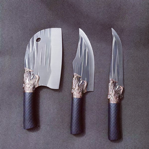 Longquan boning knife, round-tipped knife, sharp fish-killing knife, chef's knife, pig-slaughtering knife, <b>dicing</b> knife, - Product Image 1