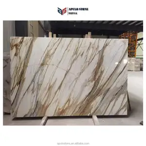 Factory Price Italy Calacatta White Marble Slabs Calacatta Gold Marble For Flooring Tiles Luxury Italy Calacutta Gold Marble