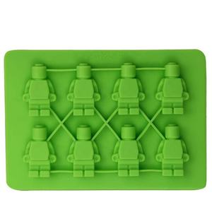 DIY ليغو الروبوتات سلسلة 8 تجويف سيليكون مستطيل شكل كعكة الخبز أدوات خبز قالب كعك تزيين - Product Image 1