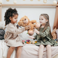Ventes chaudes : ours en peluche brun personnalisé, souvenirs en peluche douce, cadeaux