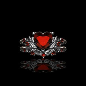 แหวนค็อกเทลเพชรโมอิสซาไนต์รูปหัวใจ เงินแท้ 925 ประดับแบบหนามเตย สำหรับผู้หญิง ใช้เป็นเครื่องประดับหมั้น - Product Image 3