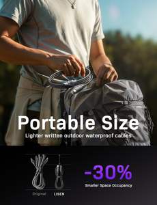<span class=keywords><strong>Cable</strong></span> de alimentación LISEN mejorado de 100W con chip EMarker para Starlink Mini, <span class=keywords><strong>cable</strong></span> de carga impermeable de USBC a DC para Starlink Mini Satellite - Product Image 5