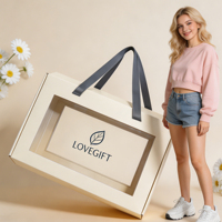 Elegante Caja Rígida Blanca para Joyería con Ventanas Transparentes, Tela, Logotipo Personalizado, Cierre Magnético, Laminación Mate y Esponja