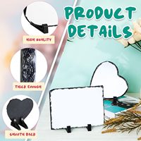 Plaque de sublimation en forme de cœur pour cadre photo, 15x15cm, 20x20cm, en ardoise de roche, vierge, pour vente en gros