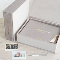 Livre d'or de mariage personnalisé Livre d'or avec ruban arc-en-ciel Album d'images Instax Album d'anniversaire