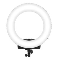 TRIOPO dudukan ponsel LED 18 inci, cincin lampu fotografi LED, tempat ponsel untuk YouTube Live & foto Studio, aksesoris