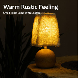 Handmade Diy Loofah Creative Table <b>Lamp</b> Bedroom Sleep Bedside <b>Lamp</b> <b>Study</b> Retro Night Light Ambient Light - Product Image 5