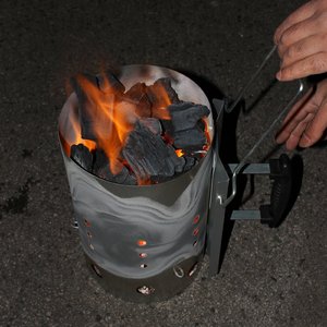 Allume-charbon en acier galvanisé robuste Auplex AU-CST, accessoires pour barbecue, certifié LFGB - Product Image 4