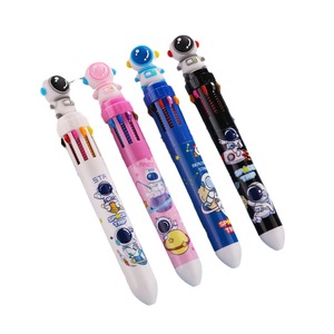 Dessin animé astronaute dix couleurs étudiant haute valeur cliquable Journal étude papeterie Gel multicolore stylo à bille - Product Image 5
