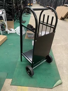 Porte-bûches et ensemble d'outils pour cheminée, chariot à bois de chauffage, support à bûches avec <span class=keywords><strong>roues</strong></span>, porte-bûches pour cheminée - Product Image 4
