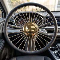 Volant personnalisé de 15 pouces à 32 rayons, style rétro, fil doré, volant vintage pour Chevrolet Impala