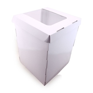 Customize Big Size 12 inch 14 inch Bakery Cake box with Transparent PVC Connection Windows