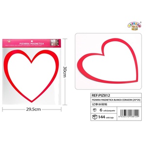 Lavagna magnetica a forma di cuore 25x25cm-lavagna magnetica decorativa - Product Image 1
