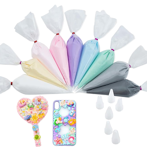 Colle crème en sachet de 60g pour la décoration de coques de téléphone DIY, recharge de colle artisanale pastel, kit d'art fait main pour enfants OEM, approvisionnement en gros - Product Image 1