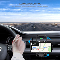 Nouveau support de chargeur de voiture à serrage automatique par induction 15W avec capteur intelligent, support de téléphone sans fil à serrage automatique pour Apple