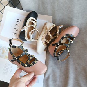 Nuovi Bambini di Modo Della Signora Delle Ragazze Pattini Della Principessa di Cuoio DELL'UNITÀ di elaborazione del bambino del bambino A Basso-tacco alto Bambini jean Scarpe Rivetti Scarpe Da Ginnastica - Product Image 2