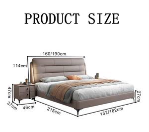 Fascia alta italiana grande <span class=keywords><strong>testiera</strong></span> letto matrimoniale telaio in pelle <span class=keywords><strong>letti</strong></span> nuovo Design camera da letto mobili di lusso moderno letto King Size - Product Image 6