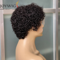 Perruque courte bouclée Pixie Bob Joywigs, fournisseur d'usine, pour femmes noires, cheveux indiens vierges bruts alignés sur les cuticules