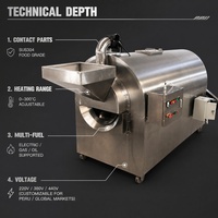Machine efficace pour torréfier les cacahuètes en coque, équipement de cuisson automatique à tambour rotatif pour noix en coque